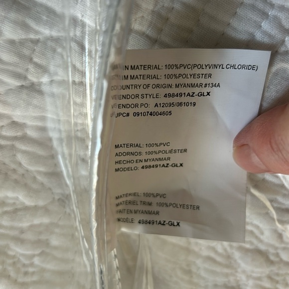 Large clear PVC and starscape Polyester tote bag with small clear PVC zipper bag - Picture 9 of 12